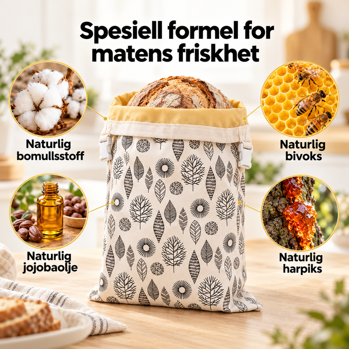 Premium Bivoks Brødposer